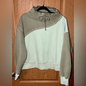 Free People Movement Home Stretch Colorblock sweatshirt Sage Stone
